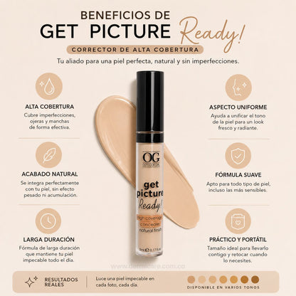 Corrector de Ojeras OG Colombia maximo cubrimiento niacinamida ilumina pigmentacion sin marcar lineas