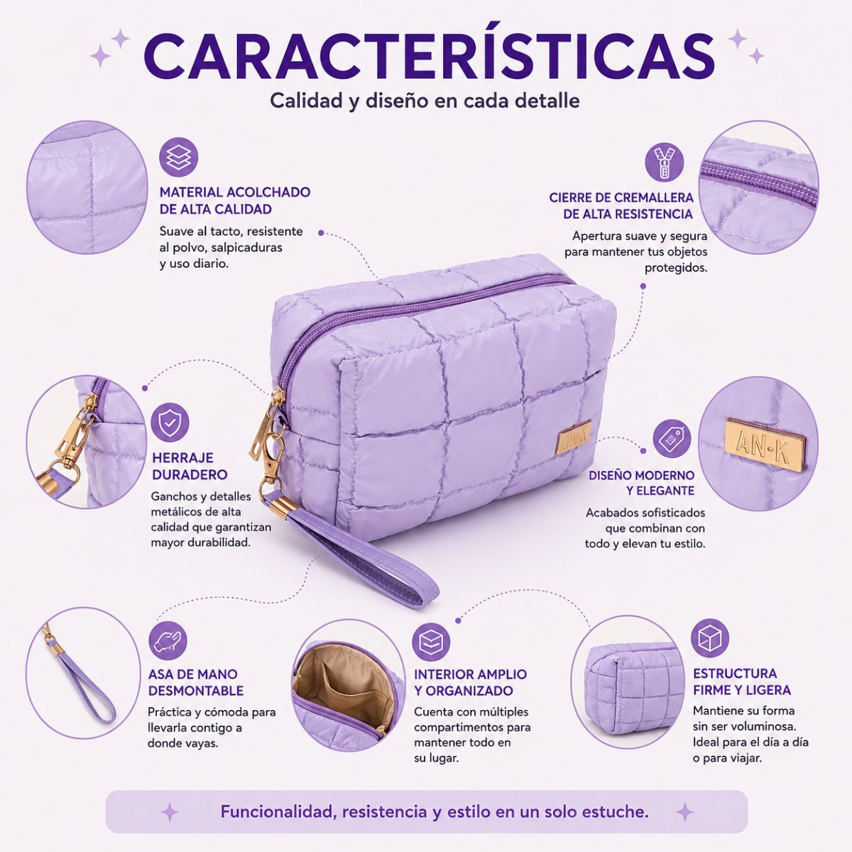 Cosmetiquera Lilo Anik estuche maquillaje viaje organizado