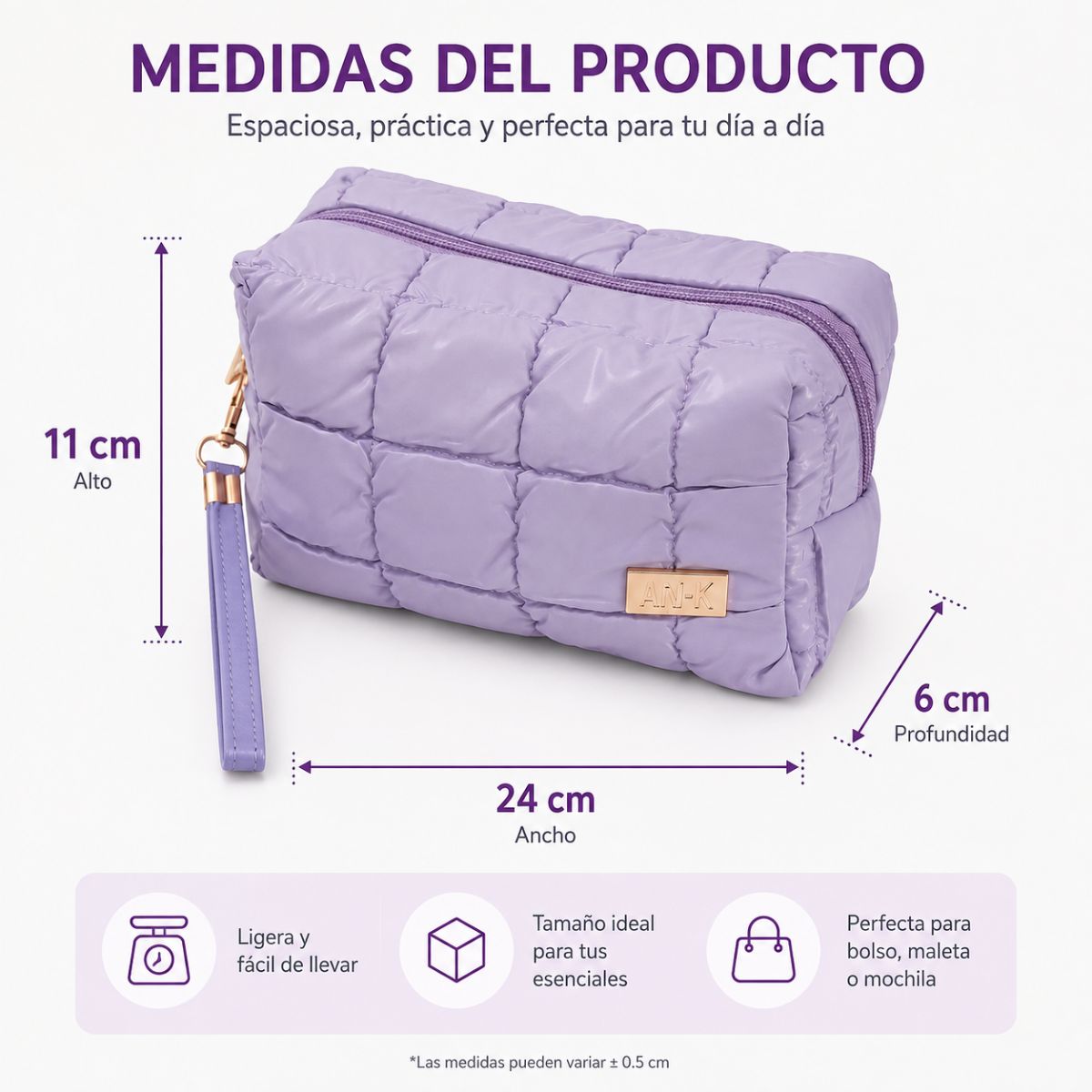 Cosmetiquera Lilo Anik Makeup: Estuche Maquillaje Viaje Organizador Colombia
