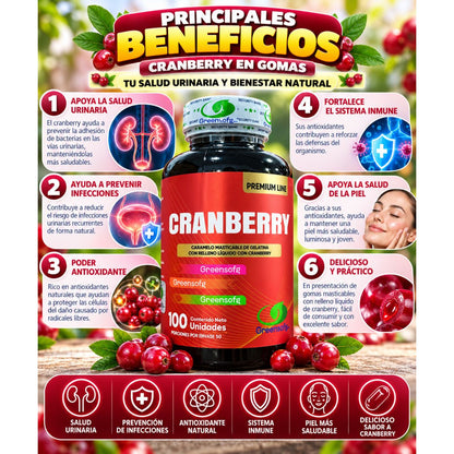 Cranberry Greensofg 1000 mg x100 Cápsulas Blandas · Arándano Rojo