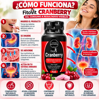Cranberry FitoVit x60 capsulas arandano rojo salud urinaria antioxidante suplemento Colombia