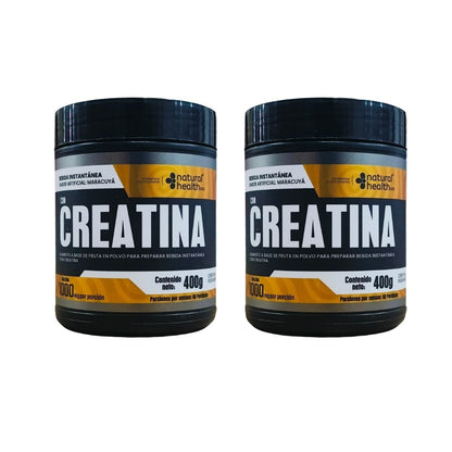 Creatina Monohidratada Natural Health 10g porcion pura sin rellenos fuerza musculo gym rendimiento