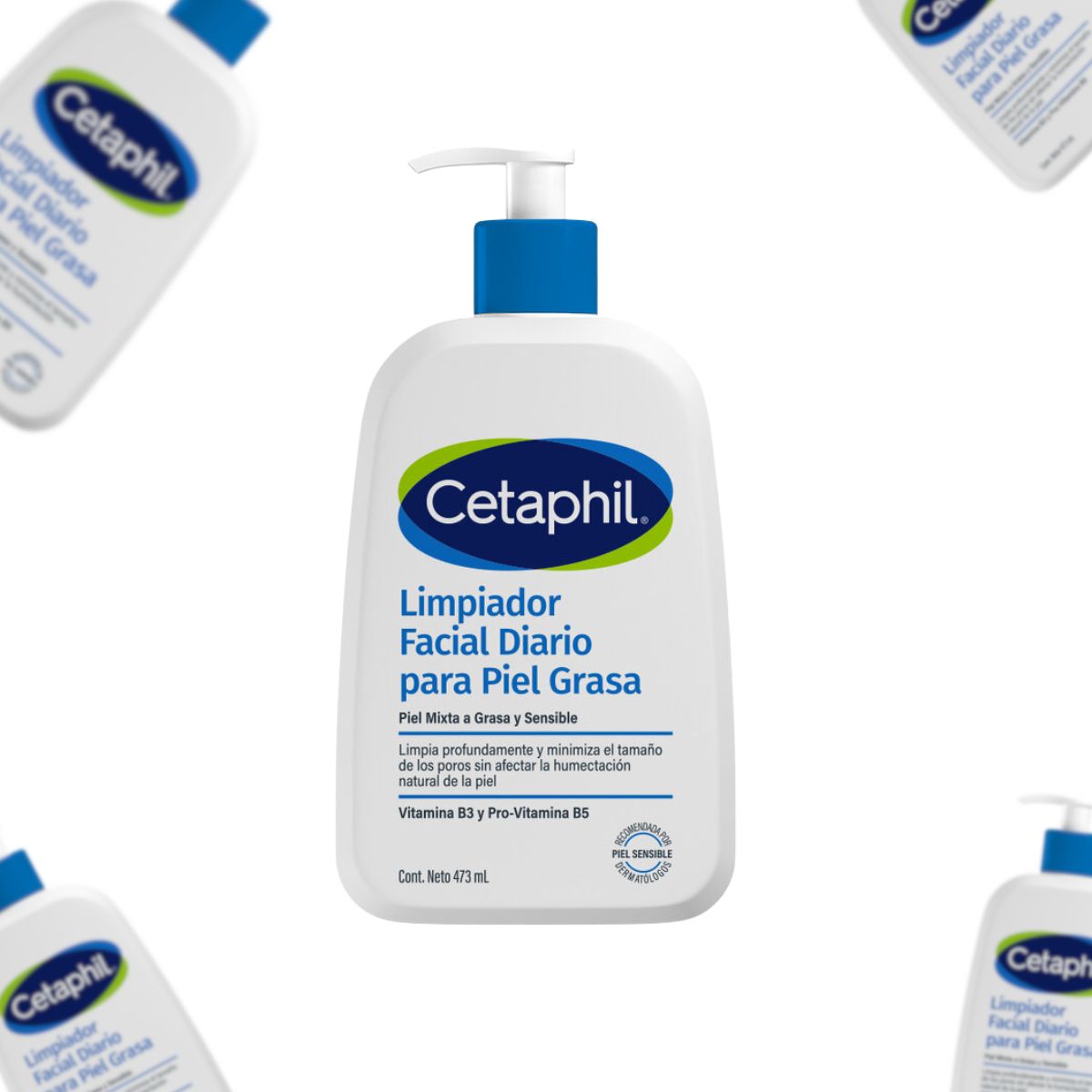  Limpiador facial Cetaphil para piel grasa con niacinamida
