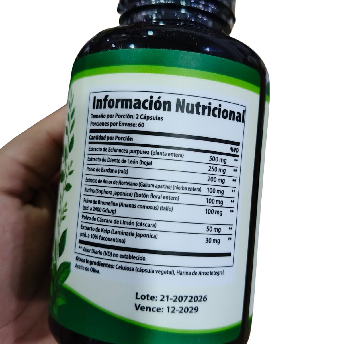 Drenaje Linfático x60 Cápsulas Vegetales con Extractos de Plantas - Envío Gratis