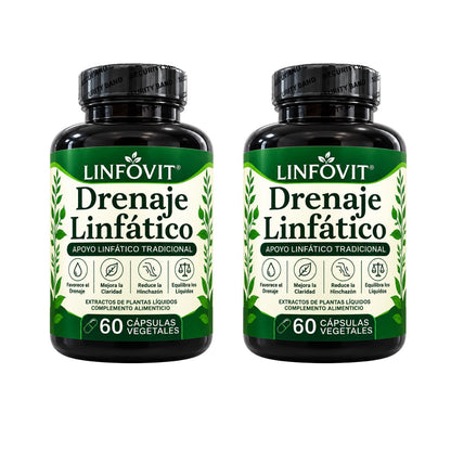 Drenaje Linfático x60 Cápsulas Vegetales con Extractos de Plantas - Envío Gratis