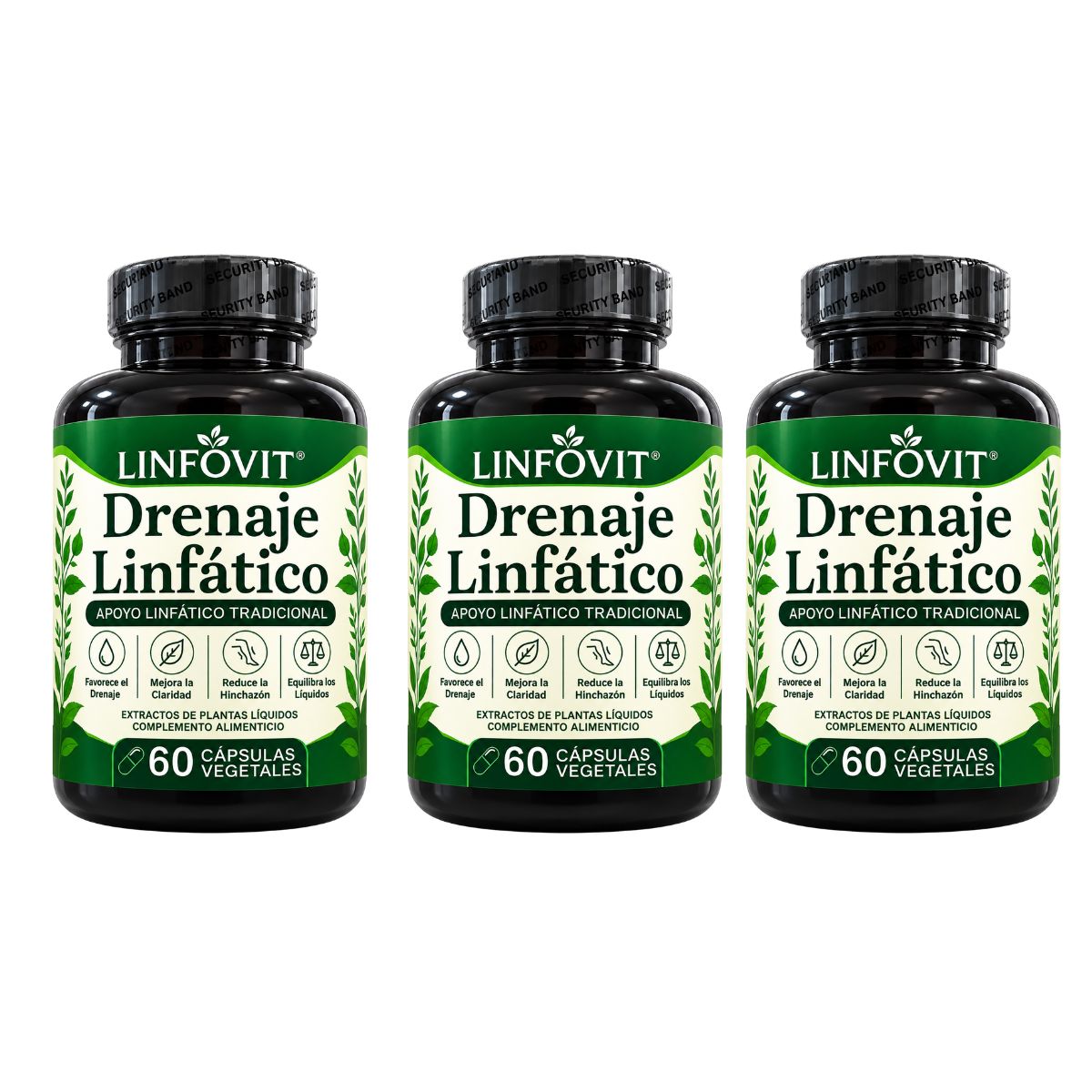 Drenaje Linfático x60 Cápsulas Vegetales con Extractos de Plantas - Envío Gratis