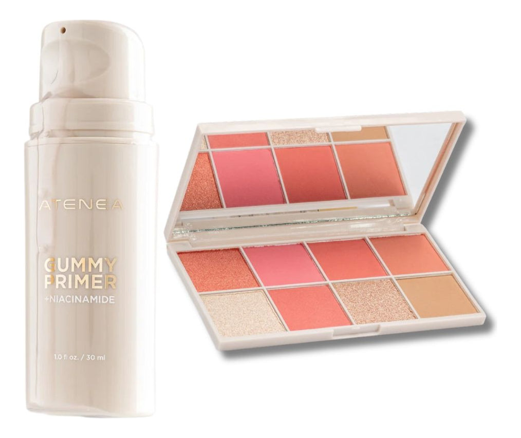 Paleta Rubores Light Set Montoc 8 Tonos Primer Niacinamida