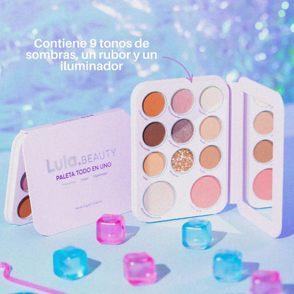 Mascarilla Arroz Exfoliante Facial Paleta Sombras 9en1