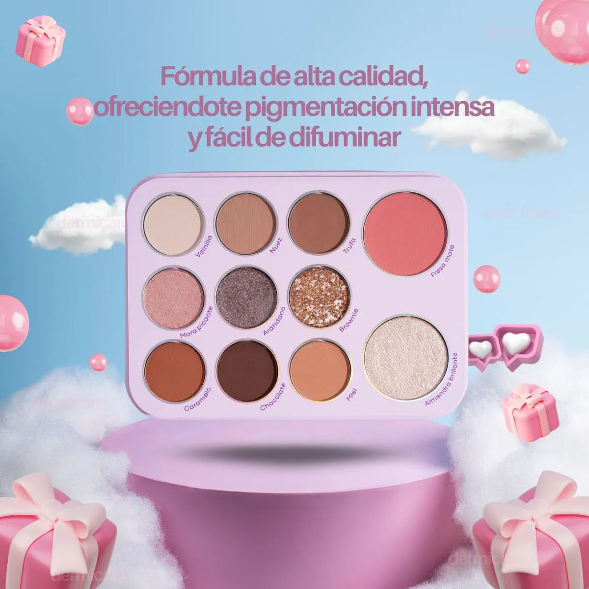 Mascarilla Arroz Exfoliante Facial Paleta Sombras 9en1