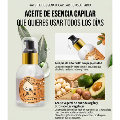 Elizavecca Cer-100 Hair Muscle Essence Oil esencia capilar coreana ceramidas keratina cabello dañado