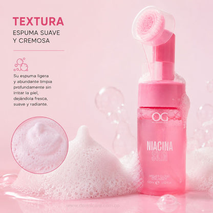 Espuma Limpiadora Niacinamida OG Colombia cleanser facial vitamina B3 poros sebo piel limpia suave
