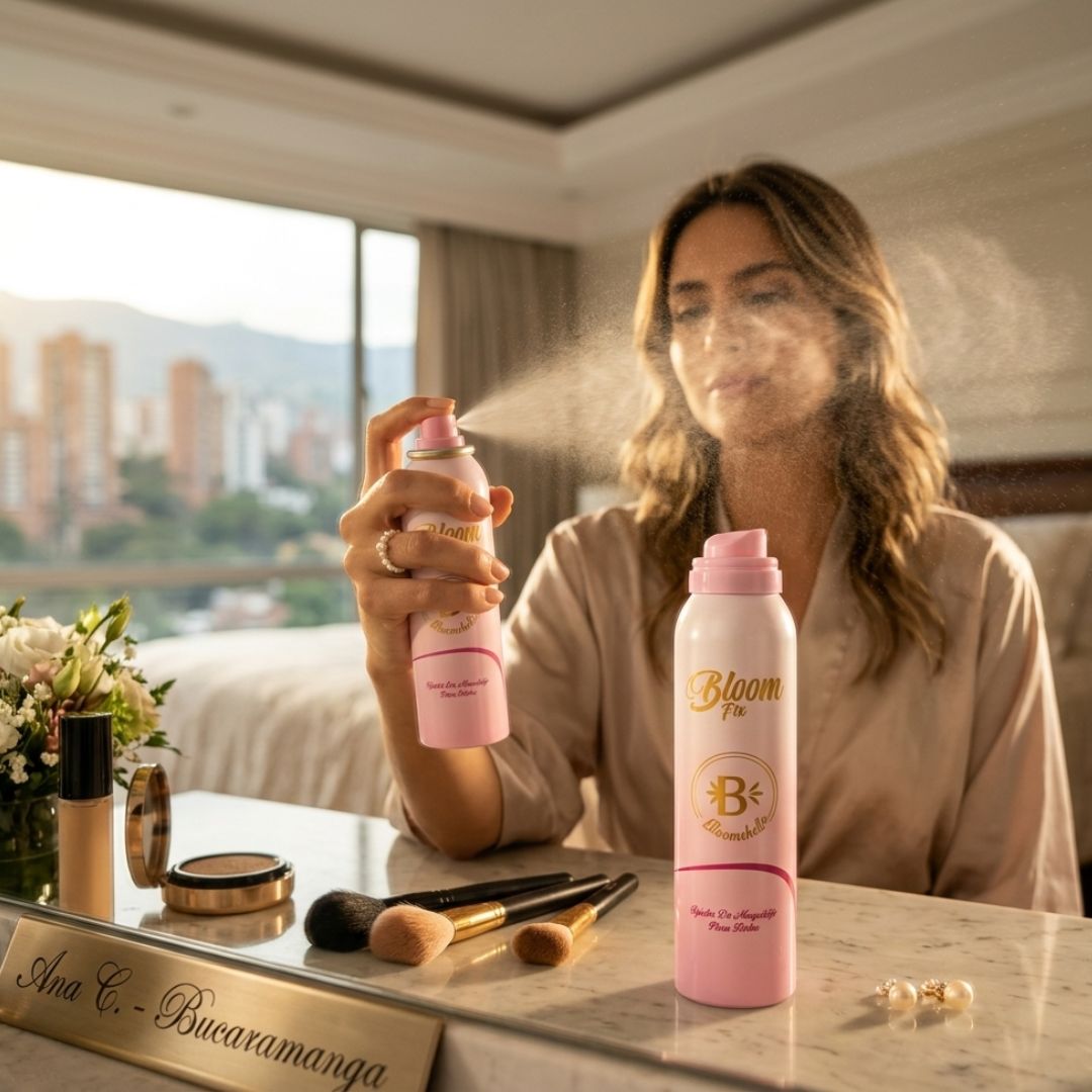 Spray fijador de maquillaje en aerosol Bloomshell.