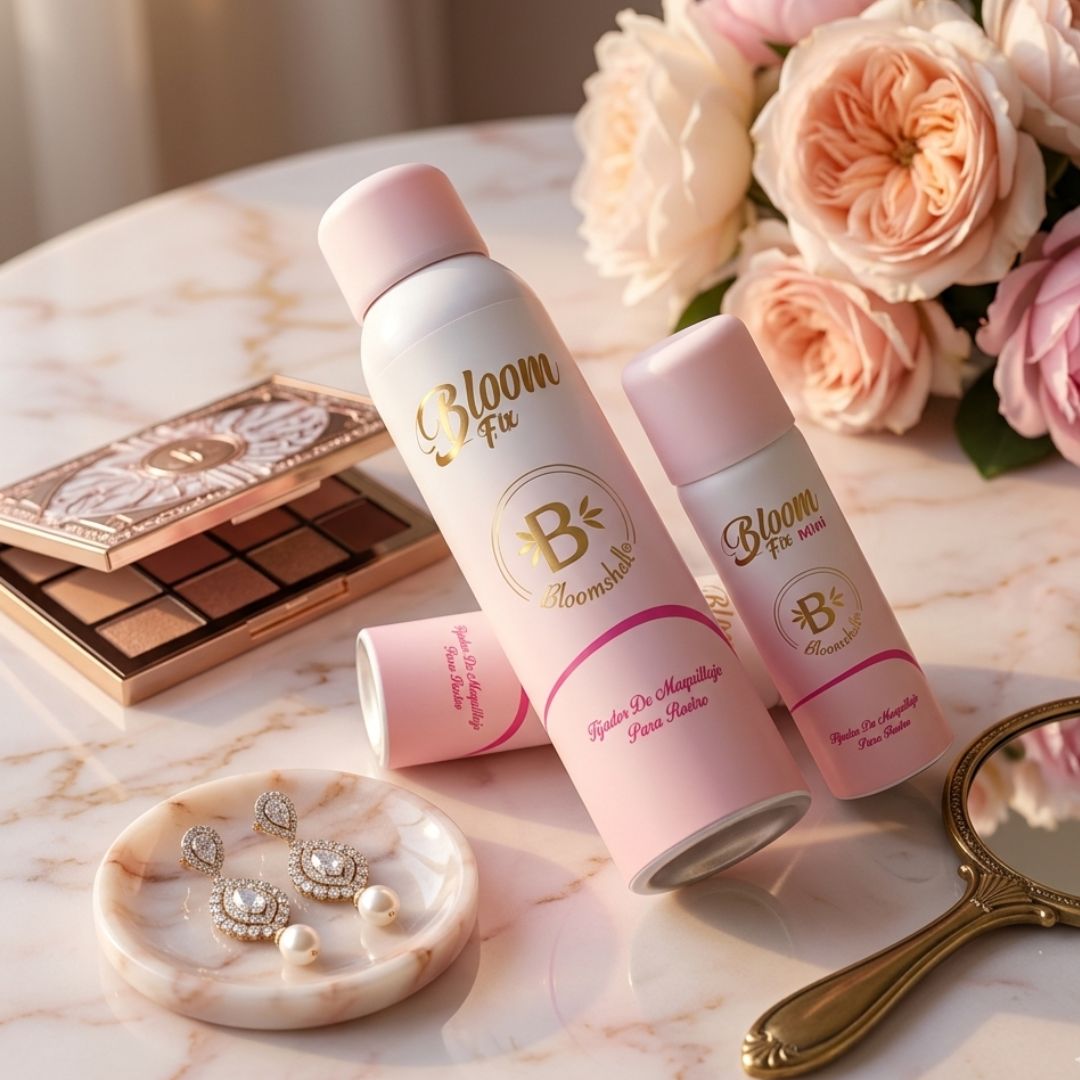 Spray fijador de maquillaje en aerosol Bloomshell.