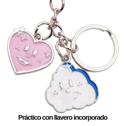 Gloss de labios con llavero Trendy estilo hippie chic