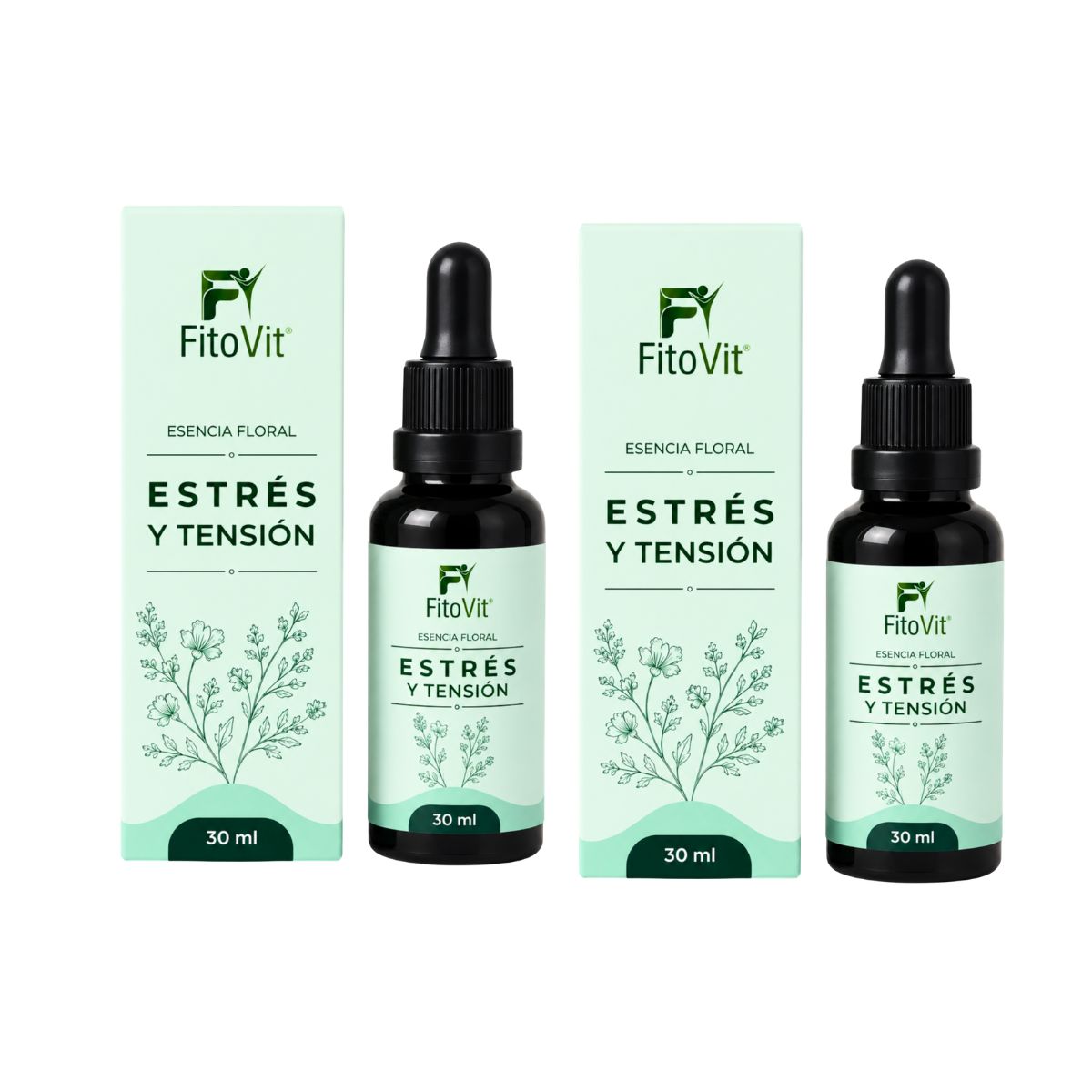 Esencia Floral Estrés y Tensión FitoVit 30 ml gotero — 8 flores silvestres para calma y bienestar emocional Colombia