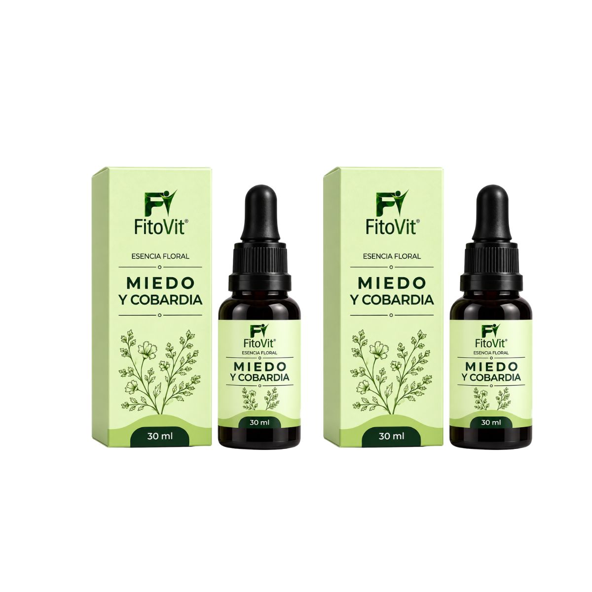Gotas Miedo y Cobardía 30 ml: Esencia Floral Natural Pack - X2