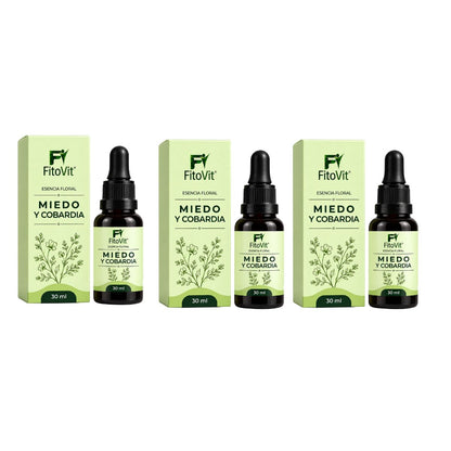 Gotas Miedo y Cobardía 30 ml: Esencia Floral Natural Pack - X2