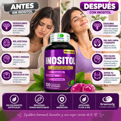 Inositol Greensofg 1000 mg x100 Masticables con Envío Gratis