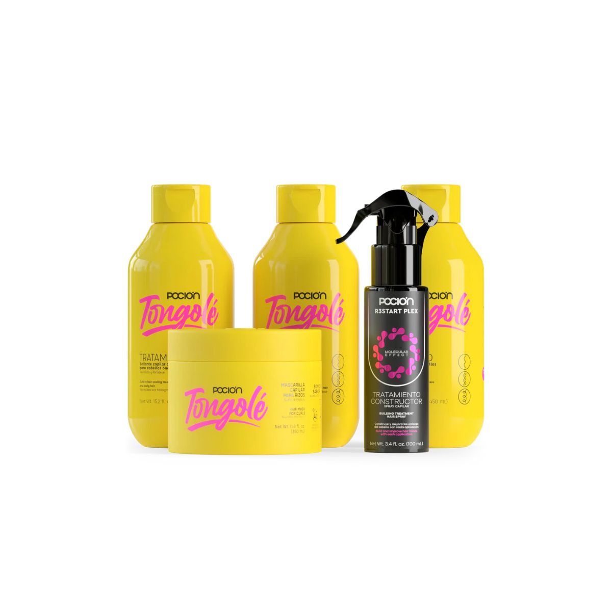 Kit Reconstruccion Rizos La Pocion tratamiento capilar colombiano rizos definidos elasticos hidratacion sin frizz