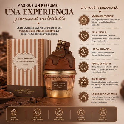 Perfume Lattafa Choco Overdose EDP gourmand chocolate negro cacao vainilla caramelo Colombia