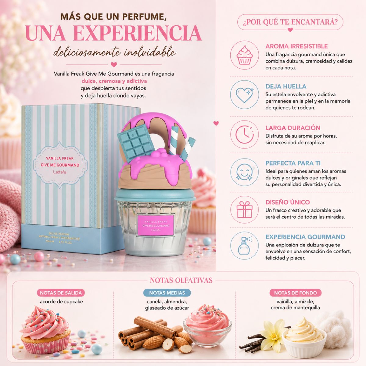 perfume Vanilla Freak Lattafa EDP 100ml perfumeria arabe gourman
