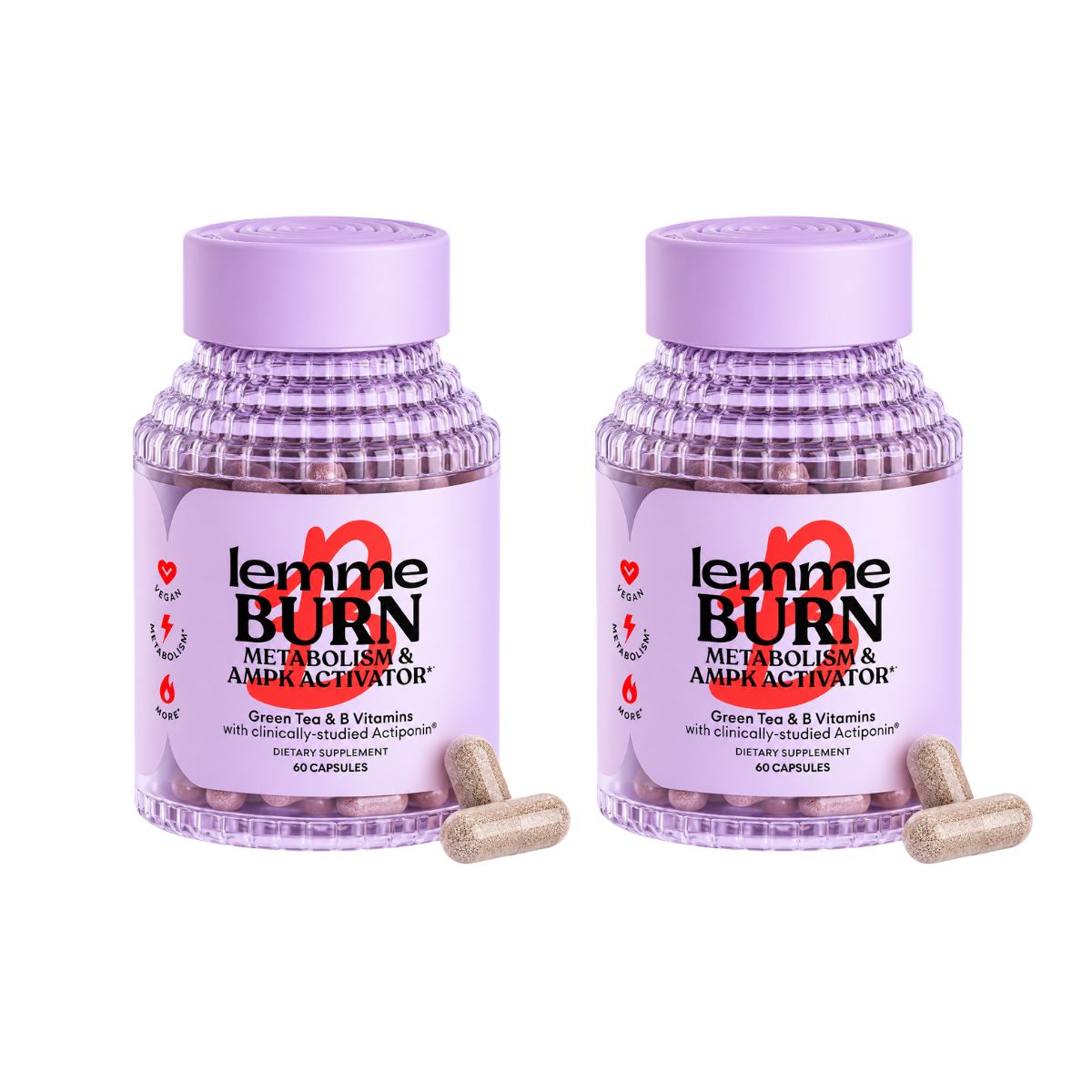 Lemme Burn x60 Cápsulas Veganas con Actiponin®, Té Verde y Vitaminas B