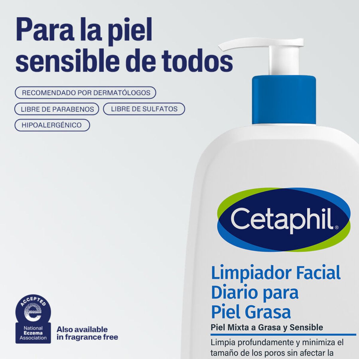  Limpiador facial Cetaphil para piel grasa con niacinamida