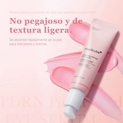 PDRN Pink Peptide Eye Cream Medicube crema contorno ojos coreana ojeras peptidos ADN salmon
