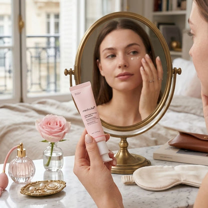 PDRN Pink Peptide Eye Cream Medicube crema contorno ojos coreana ojeras peptidos ADN salmon