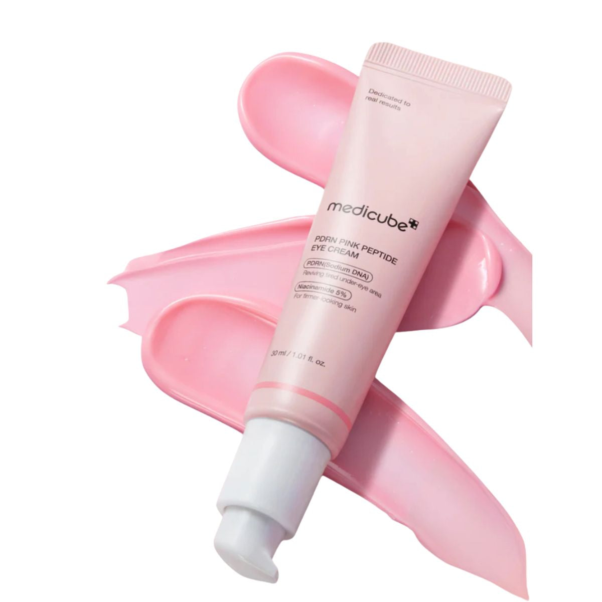 PDRN Pink Peptide Eye Cream Medicube crema contorno ojos coreana ojeras peptidos ADN salmon