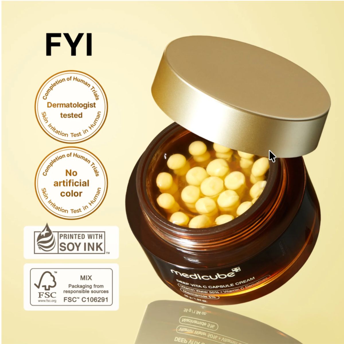 Deep Vita C Capsule Cream Medicube crema vitamina C encapsulada iluminadora K-Beauty antimancha