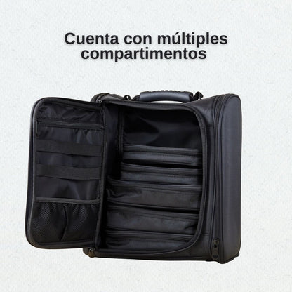 Morral organizador profesional para maquillaje Atenea color negro