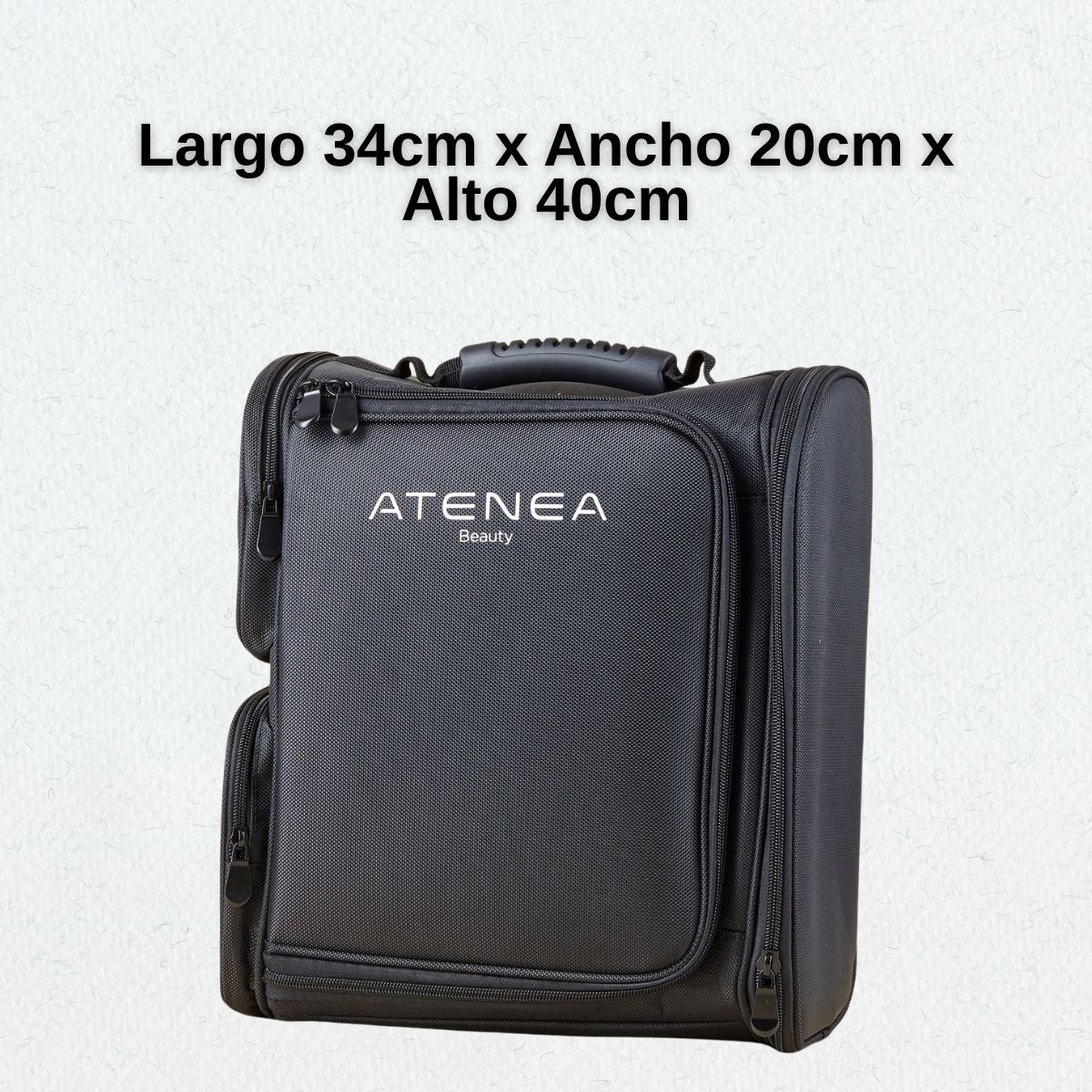 Morral organizador profesional para maquillaje Atenea color negro