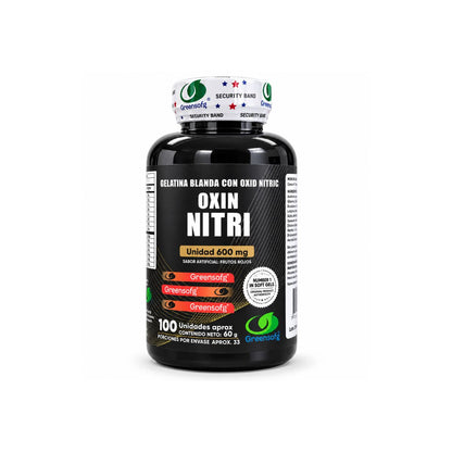 Oxin Nitri Greensofg x100 Gelatinas Blandas con L-Citrulina, L-Arginina - Envío Gratis