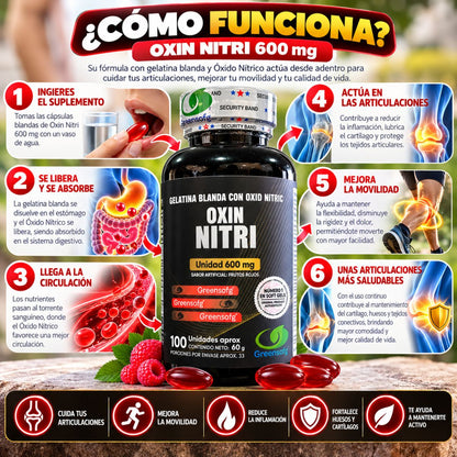 Oxin Nitri Greensofg x100 Gelatinas Blandas con L-Citrulina, L-Arginina - Envío Gratis