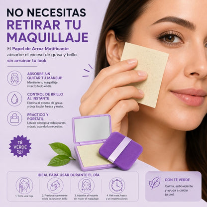 Papel de Arroz Matificante Lula Beauty: Elimina el Exceso de Grasa