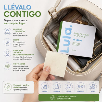Papel de Arroz Matificante Lula Beauty: Elimina el Exceso de Grasa