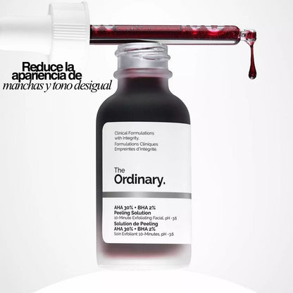 Peeling solution aha bha The Ordinary exfoliante facial para manchas y poros
