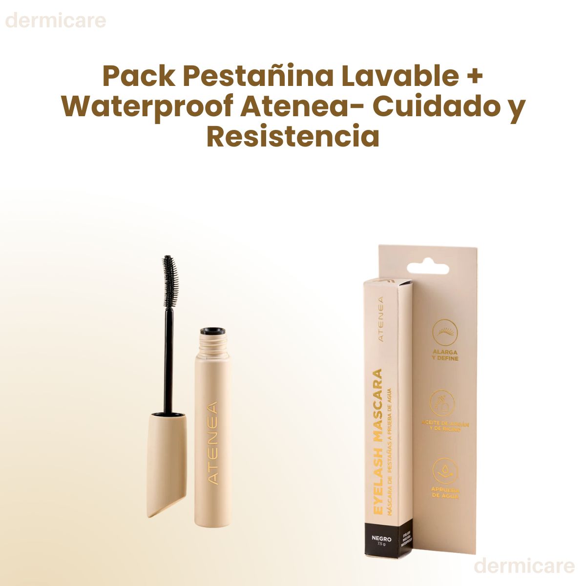 Pestañina Lavable + Waterproof - Kit pestañas completo