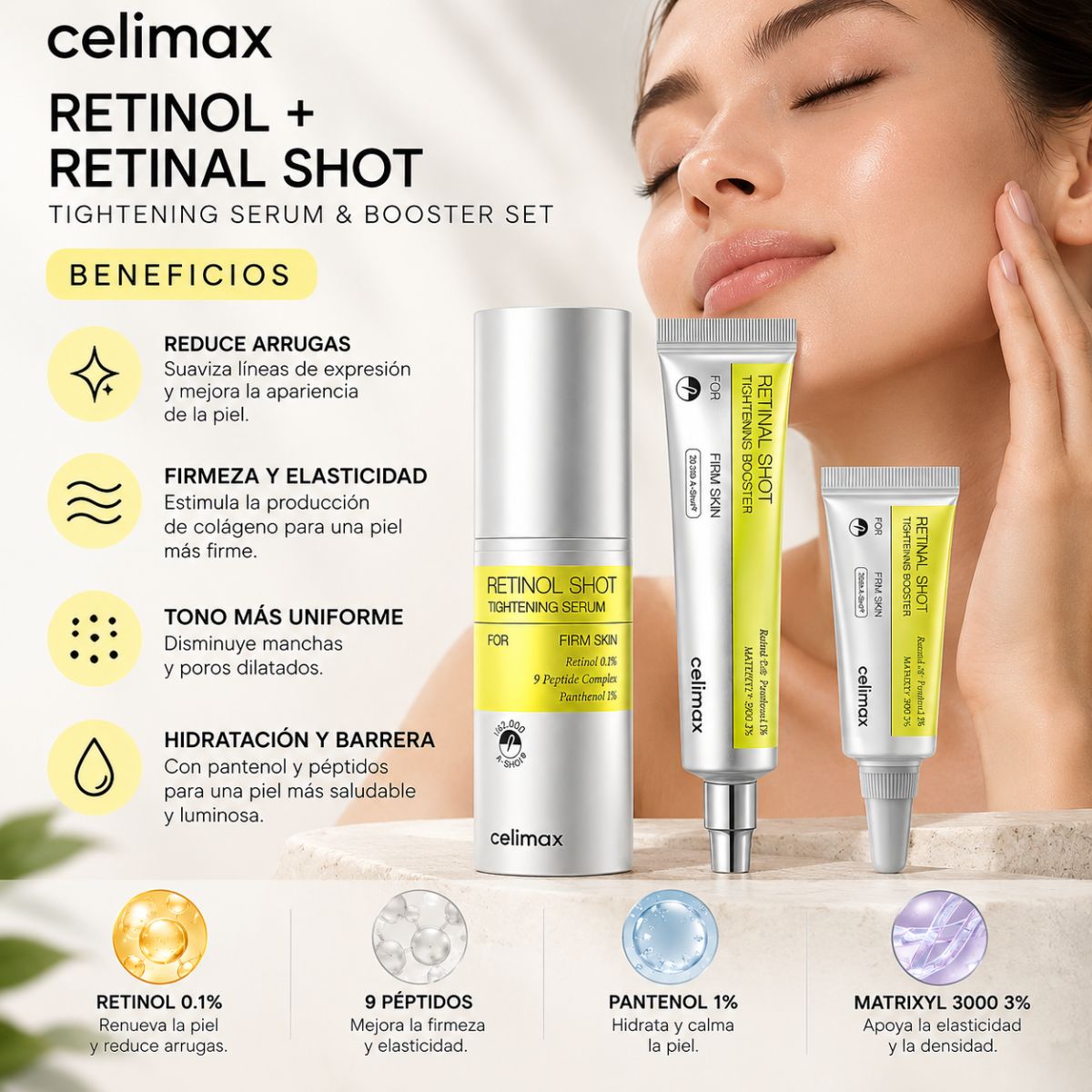 Celimax Vita A Retinal Shot Set — Booster + Sérum Antiedad K-Beauty
