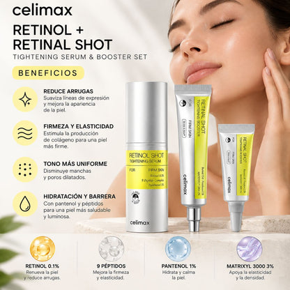 Celimax Vita A Retinal Shot Set — Booster + Sérum Antiedad K-Beauty