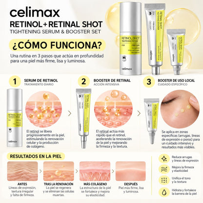 Celimax Vita A Retinal Shot Set — Booster + Sérum Antiedad K-Beauty