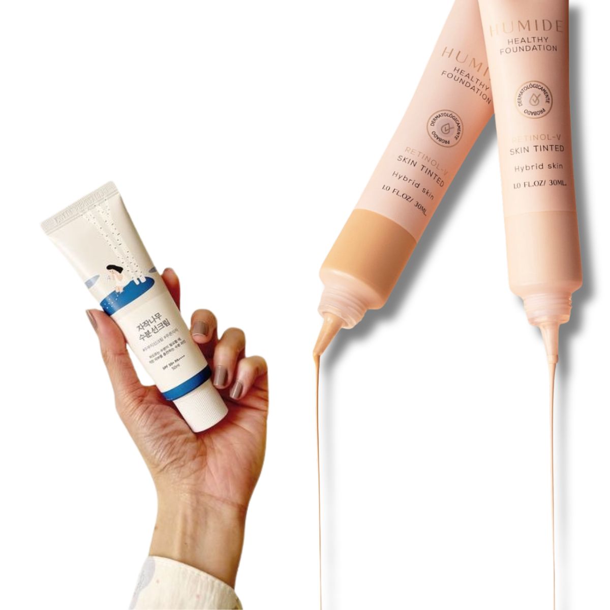 Base Retinol De Montoc Con Protector Solar Coreano Round Lab