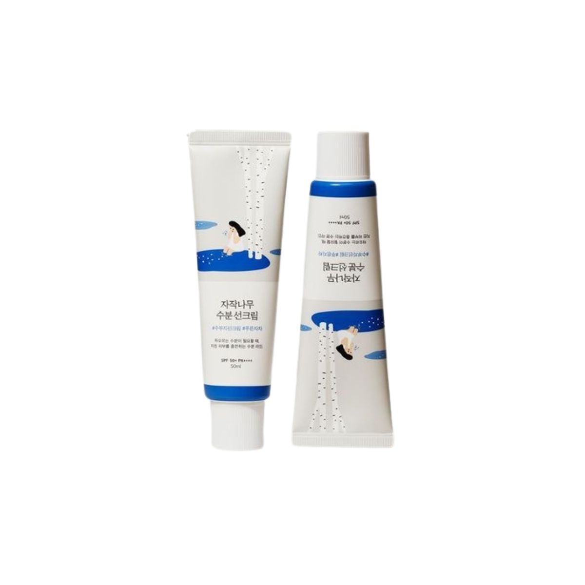 Protector Solar Coreano Round Lab Birch Juice SPF50+ Pack x2 hidratante para piel sensible.