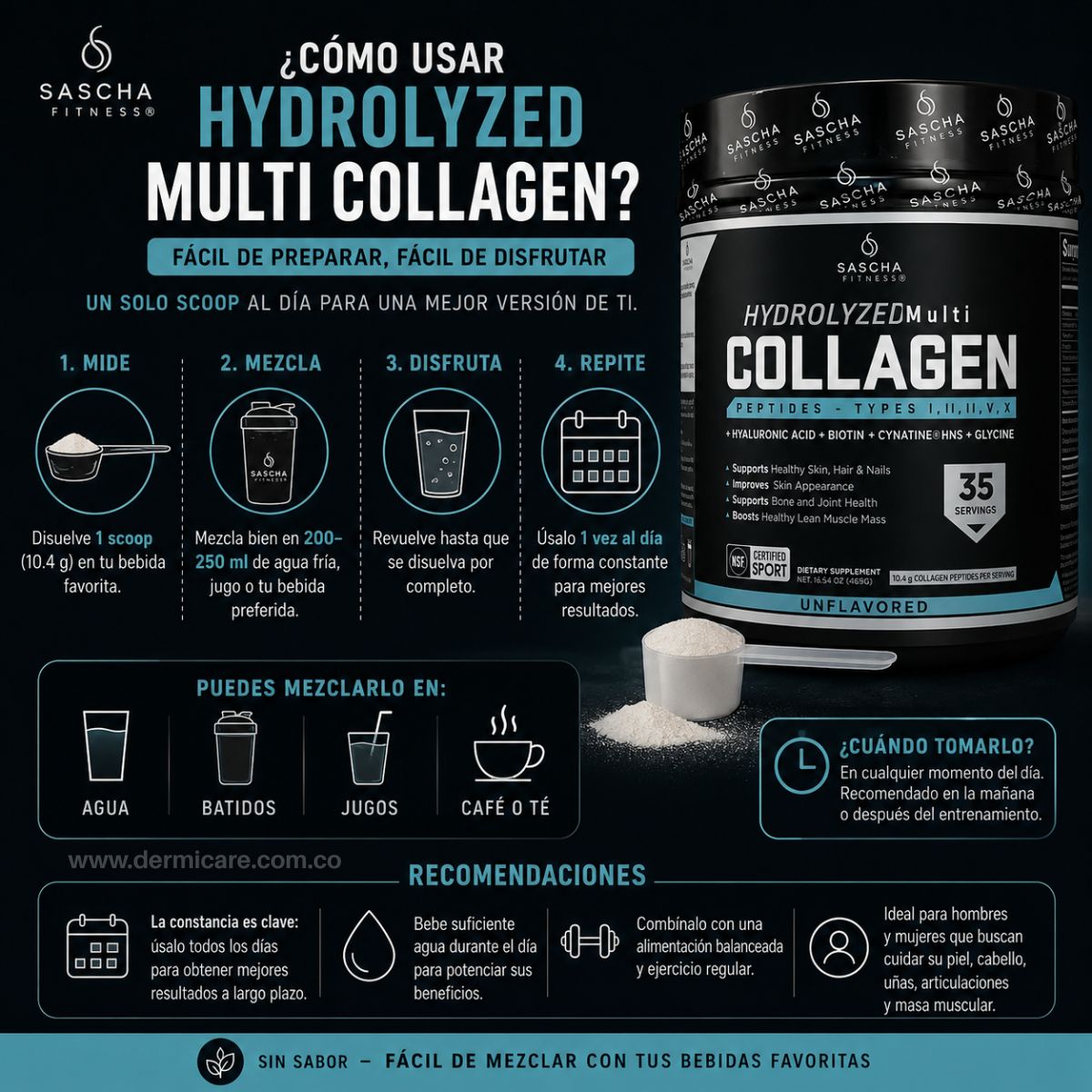 Colageno Hydrolizado Sascha Fitness: 5 Tipos Colágeno Hidrolizado Piel Articulaciones