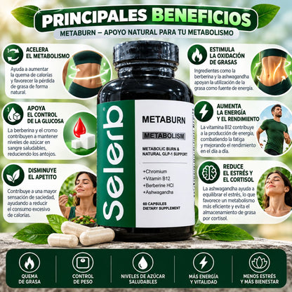 Selerb Metaburn x60 Berberina, Cromo, Ashwagandha y Envío Gratis