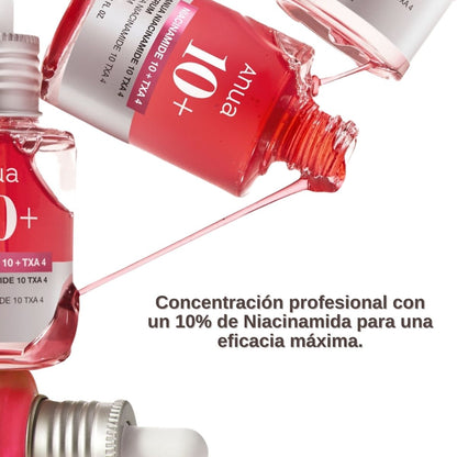 Serum facial de niacinamida Anua Pack de dos unidades. 