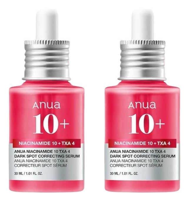 Serum facial de niacinamida Anua Pack de dos unidades. 