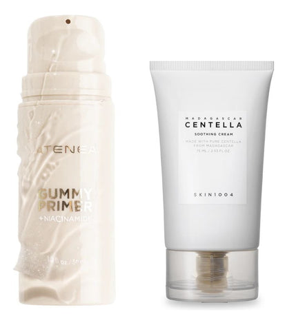 Kit coreano Gummy Primer niacinamida y Soothing Cream Skin1004