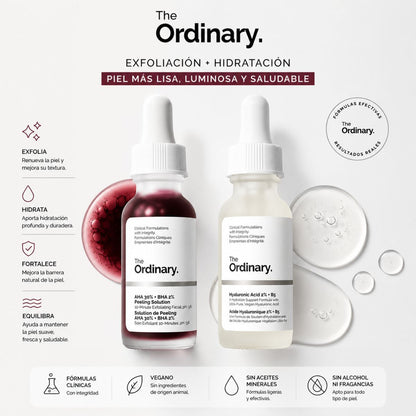 The Ordinary Peeling AHA 30 BHA 2 acido hialuronico 2 B5 15ml exfoliacion hidratacion 